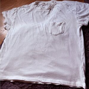 Free People distressed boxy tee